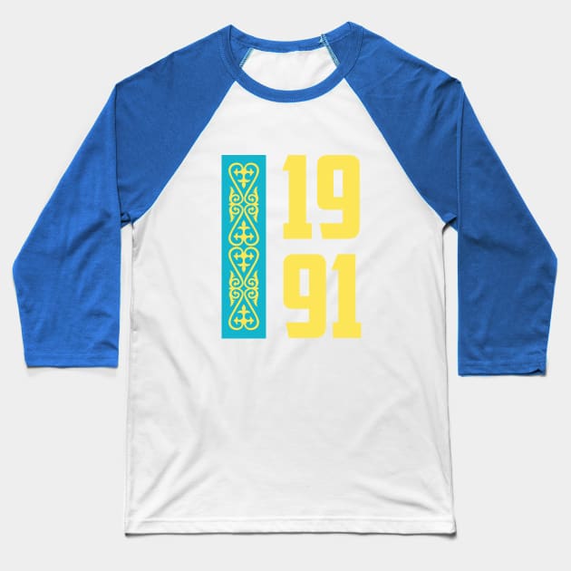 Independence Year of Kazakhstan Baseball T-Shirt by Art Yerke shop